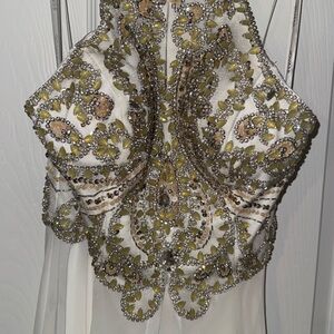 Jovani Beaded Wedding Dress - Gold and Silver